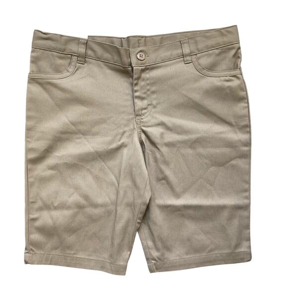 NWT 2 Pairs Classroom Khaki Uniform Stretch School Shorts Adjustable Waist 10/12 - Picture 2 of 3